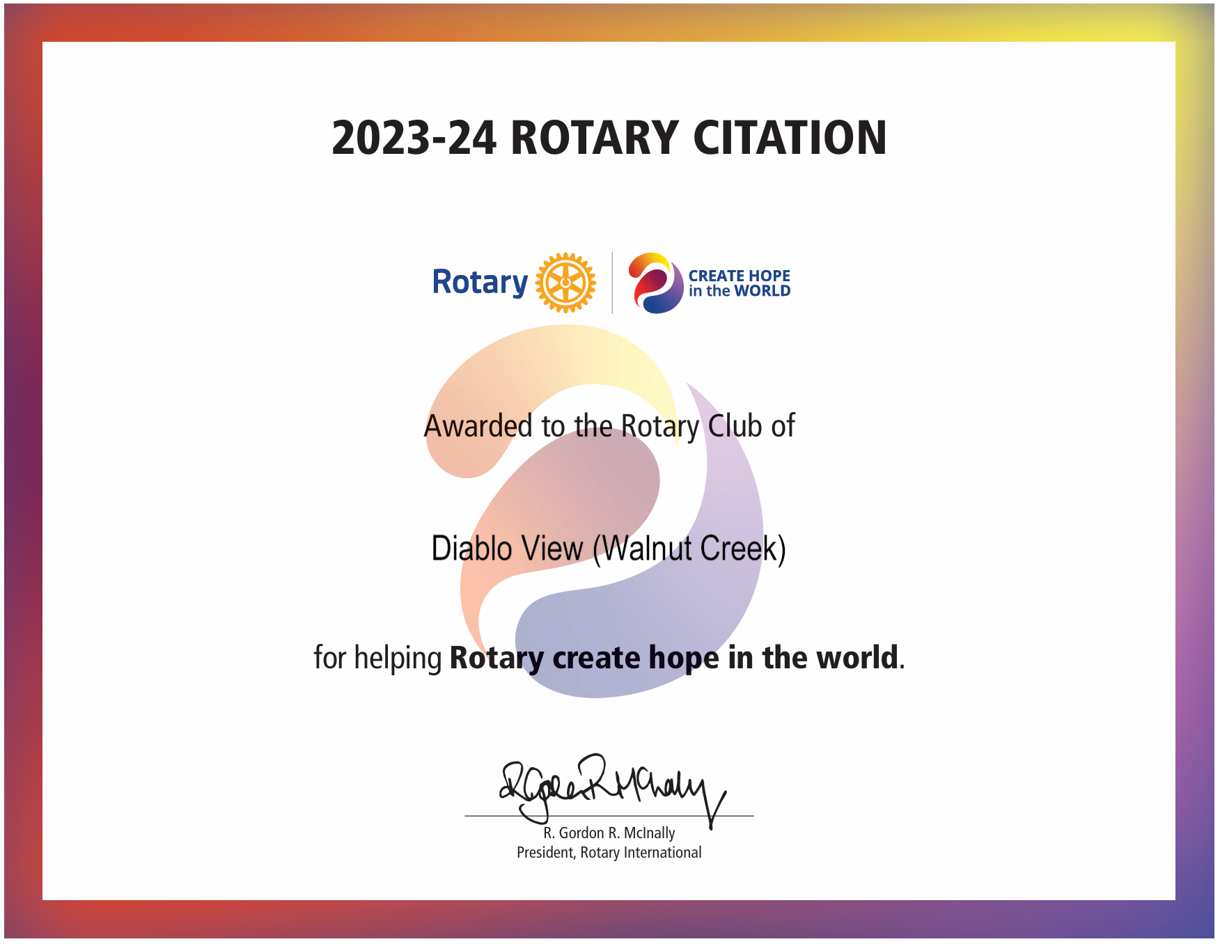 2022-2023 Rotary Citation Award